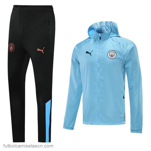 Rompevientos Manchester City Conjunto Completo 2021/22 Azul Claro